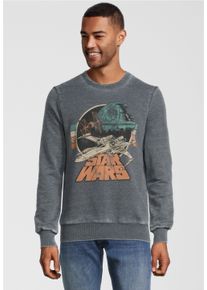 Recovered Herren Sweatshirt "Star Wars Empire Strikes Back Retro X-Wing", grau, casual, Gr. M, bedruckt, 60% Polyester, 40% Baumwolle, Sweatshirts,
