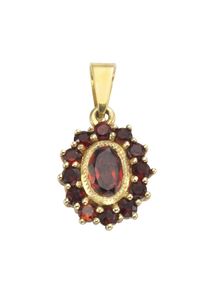 Vivance Damen Ketten-Anhänger "333/- Gelbgold mit Granat", ONE-SIZE, Gold, 1,1 g, gelb, Gold, Schmuckanhänger