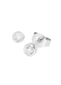 Luigi Merano Damen Paar Ohrstecker "mit Brillanten, Gold 585", SI = kleine Einschlüsse, Weißgold 585, silber, Weißgold 585, Ohrringe