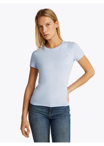 Tommy Jeans Damen T-Shirt "TJW SLIM C-NECK TEE", blau, Basic, Gr. XL, unifarben, Single Jersey, Obermaterial: 100% Baumwolle, Shirts, mit