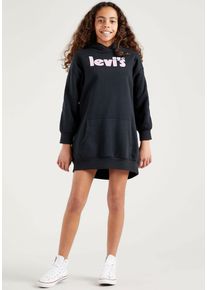 LEVI'S KIDS Mädchen Sweatkleid "SWEATSHIRT DRESS WITH TAPI", schwarz, Gr. 3, bedruckt, Sweatware, Obermaterial: 60% Baumwolle, 40% Polyester,