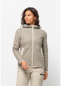 Jack Wolfskin Damen Fleecejacke "TANNENSPUR JKT W", weiß, Gr. XS, 1. OBERSTOFF 100% POLYESTER 2. OBERSTOFF 100% POLYAMID FUTTER 100% POLYESTER, Jacken