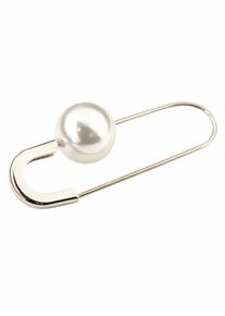 Firetti Damen Anstecknadel "Schmuck Geschenk Ansteckschmuck", weiß, Metall, Perlen, Broschen, mit Acrylperle