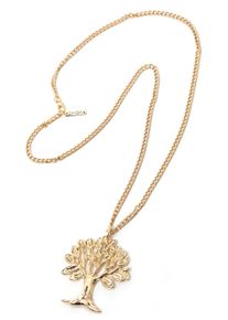 Damen Lange Kette "Life", gold, Basic, Collezione Alessandro, Metall, Halsketten, großer Lebensbaum