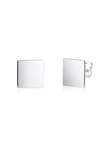 Elli Damen Paar Ohrstecker "Viereck Geo Minimal Trend Matt 925 Silber Angolare", OneSize, ohne Stein, Silber 925 (Sterlingsilber), silber, Silber 925