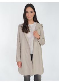 Maze Damen Langjacke "4202198", beige, Gr. S, Obermaterial: 100% Lammleder / Innenfutter: 100% Baumwolle / Ärmelfutter: 100% Polyester, Jacken