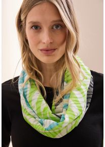 Cecil Damen Loop, blau, casual, bedruckt, Stoff, 50% Polyester, 50% Viskose, Modetücher, aus softem Materialmix