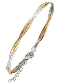 Jobo Damen Armband, Silber 925 (Sterlingsilber), gold, Silber 925 (Sterlingsilber), Armbänder, 925 Silber tricolor dreifarbig vergoldet