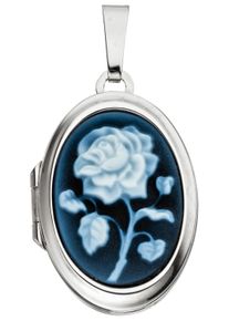 Jobo Damen Medallion-Anhänger "Anhänger Medaillon oval", Silber 925 (Sterlingsilber), silber, Silber 925 (Sterlingsilber), Schmuckanhänger, 925
