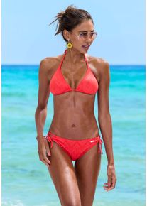 Buffalo Damen Triangel-Bikini "Romance", rot, Gr. 34, strukturiert, unifarben, Polyamid, Bikini-Sets, mit modischer Struktur