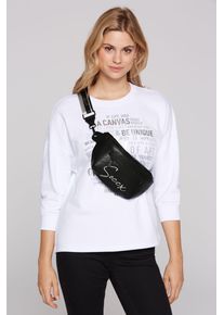 SOCCX Damen Gürteltasche, schwarz, unifarben, Polyurethan (PU), Taschen, mit kleinem Vorfach