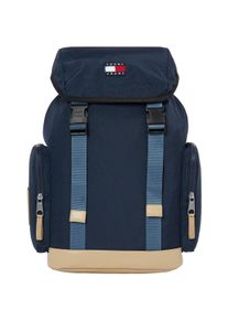 Tommy Jeans Freizeitrucksack "TJM DAILY ELEVATED FLAP BACKPACK", blau, Textil, sportlich, Rucksäcke, Men Travelbag, Outdoor-Rucksack, Reiserucksack