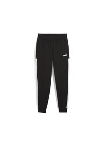 Puma Herren Sporthose "Around The Block Jogginghose Herren", schwarz, Gr. S, bedruckt, Obermaterial: 66% Baumwolle, 34% Polyester; Rippe: 3%