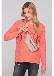 SOCCX Damen Gürteltasche, rosa, unifarben, Polyurethan (PU), Taschen, mit kleinem Vorfach