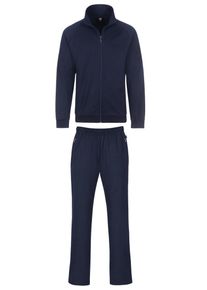 TRIGEMA Herren Jogginganzug "TRIGEMA Jogginganzug", blau, casual, Gr. L, 70% Baumwolle, 30% Polyester, Sportanzüge