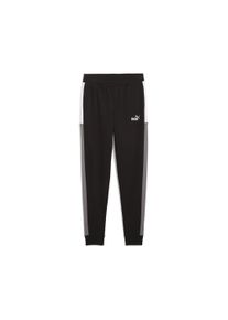Puma Kinder Sporthose "Essentials Block Jogginghose Jungen", schwarz, Gr. 140, colorblocking, Obermaterial: 68% Baumwolle, 32% Polyester; Rippe: 3%