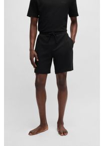 HUGO UNDERWEAR Herren Pyjamashorts "Austin Short", Gr. XL, schwarz, Web, Obermaterial: 60% Baumwolle, 40% Polyester, casual, Hosen, mit Tunnelzug