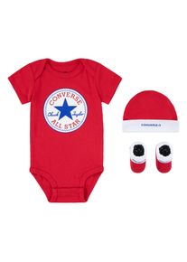 Converse Kinder Erstausstattungspaket "CLASSIC CTP INFANT HAT BODYSUIT BOO", rot, sportlich, Gr. 56, unifarben, Single Jersey, Obermaterial: 70%