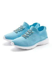 Lascana Sneaker blau Gr. 35 für Damen. Mit Glitzerdetails