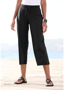 Beach Time BEACHTIME 7/8-Strandhose schwarz Gr. 32/34 für Damen. Figurumspielend. Nachhaltig.
