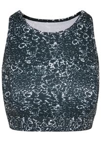 Urban Classics Damen Sport-BH "Urban Classics Damen Ladies Tie Dye Sports Bra", Gr. S, schwarz-weiß, 94% Polyester, 6% Elasthan, BHs