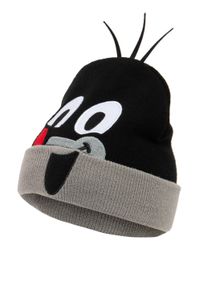 logoshirt Baby Beanie "Der kleine Maulwurf - Mascot", schwarz, casual, Gr. 3, bestickt, 100% Synthetik, Mützen, mit detailreicher Stickerei
