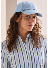 Cecil Damen Schirmmütze, blau, casual, unifarben, Rippstrick, Baumwolle, Mützen, längenverstellbar