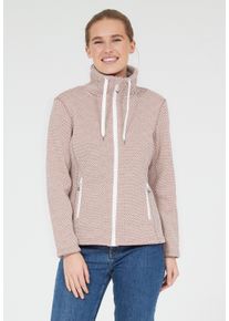 WEATHER REPORT Damen Fleecejacke "FREIDA", pink, sportlich, Gr. 48, meliert, unifarben, 100% Polyester, Jacken, mit hohem Stehkragen