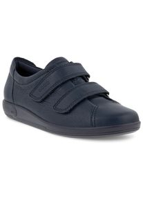 Ecco Damen Klettschuh "SOFT 2.0", Gr. 43, blau, Leder, sportlich, Schuhe, Halbschuh, Freizeitschuh mit Klettverschlüssen