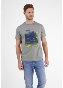 Lerros Herren T-Shirt "Lerros T-Shirt *Great Escape*", grau, Gr. S, 100% Baumwolle, Shirts