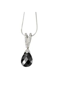Celesta Silber Halskette Silber 925 rhodiniert 42+5cm mit Zirkonia-Steinen weiß und schwarz