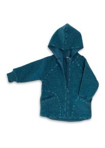 Engel Baby-Jacke mit Kapuze und Reißverschluß Wolljacke Kinder Freizeit (Gr 74/80 |blau)