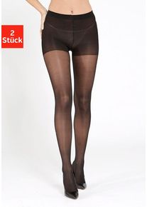 Lascana Stützstrumpfhose schwarz Gr. 1 für Damen. Elastisch