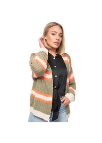 PM SELECTED Damen Cardigan Kuschelige Strickjacke in Candy Stripes Design in Einheitsgröße PM08