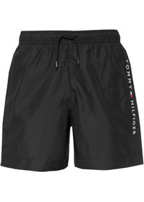 Tommy Hilfiger Medium Drawstring Badehose Herren - schwarz - Gr. S - Polyester