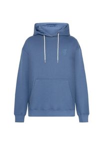 Hoodie KnowledgeCotton Apparel Loose Kangaroo Pocket Sweat with Embroidery (Gr M |blau)