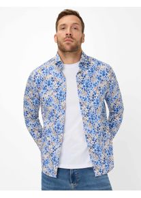 Brax Herren Hemd Style HAROLD beach, Blau, Gr. L