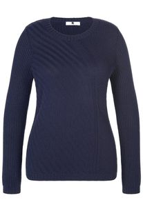 Anna Aura - Rundhals-Pullover, blau, Gr. 42 / M - Baumwolle
