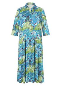 Emilia Lay - Kleid mit 3/4-Arm, blau, Gr. 40 / M - Baumwolle