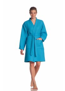 Vossen Unisex-Bademantel »Rom, ideal für Sauna & Spa, Hotelbademantel, Morgenmantel«, (1 St.), für Damen & Herren, Waffelpiqué-Struktur, in leichter Qualität
