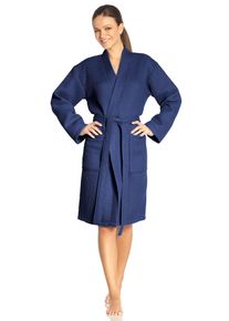Vossen Unisex-Bademantel »Rom, ideal für Sauna & Spa, Hotelbademantel, Morgenmantel«, (1 St.), für Damen & Herren, Waffelpiqué-Struktur, in leichter Qualität