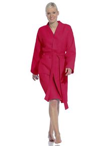 Vossen Unisex-Bademantel »Rom, ideal für Sauna & Spa, Hotelbademantel, Morgenmantel«, (1 St.), für Damen & Herren, Waffelpiqué-Struktur, in leichter Qualität