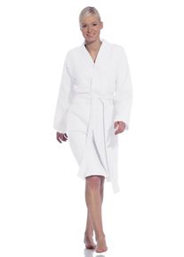Vossen Unisex-Bademantel »Rom, ideal für Sauna & Spa, Hotelbademantel, Morgenmantel«, (1 St.), für Damen & Herren, Waffelpiqué-Struktur, in leichter Qualität