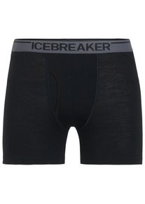Icebreaker Anatomica Boxers with Fly Merinounterwäsche Men (Gr M |schwarz)