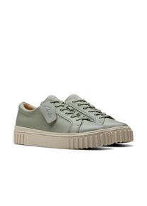 Clarks Damen Schnürschuh "Mayhill Walk", Gr. 42light grün leather, Leder, casual, Schuhe, Sneaker, Plateausneaker mit modischer Laufsohle