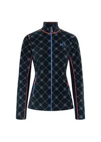 KARI TRAA Thalena Fleece Fleecejacke Women (Größe S |blau/schwarz)