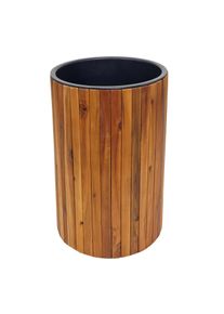 Mendler Pflanzkasten HWC-L24, Pflanzk&uuml;bel Blumentopf Blumenkasten, rund 50x34cm Outdoor Akazie Holz MVG-zert 98583
