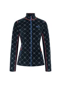 KARI TRAA Thalena Fleece Fleecejacke Women (Größe XS |blau/schwarz)