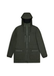 Regenjacke RAINS Cargo Long Jacket W3 (Gr M |oliv |wasserdicht)