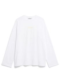 armedangels Fietaa Smile Longsleeve Damen (Gr XXL |weiß)